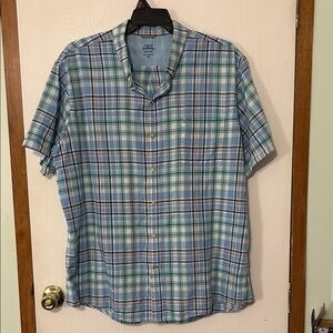 Izod Saltwater Multicolor Plaid Casual Shirt